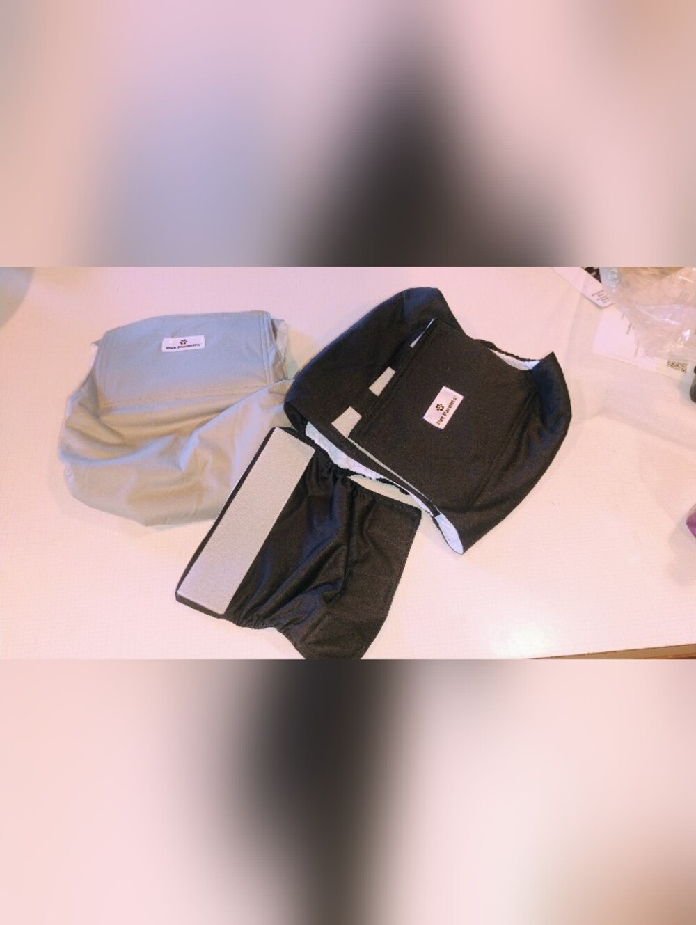 Pet Parents Belly Bands For Dogs... Black & Light Gray